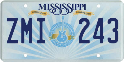 MS license plate ZMI243