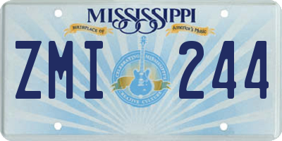 MS license plate ZMI244