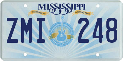 MS license plate ZMI248