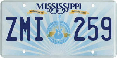 MS license plate ZMI259