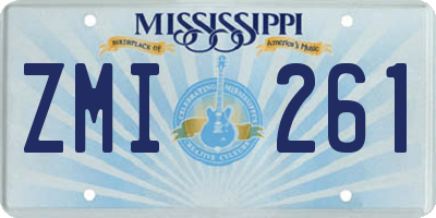 MS license plate ZMI261