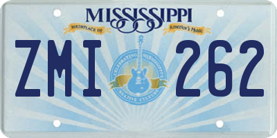 MS license plate ZMI262