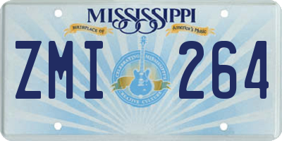 MS license plate ZMI264