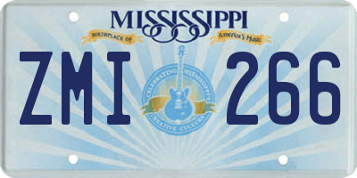 MS license plate ZMI266