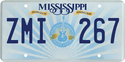 MS license plate ZMI267