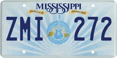 MS license plate ZMI272