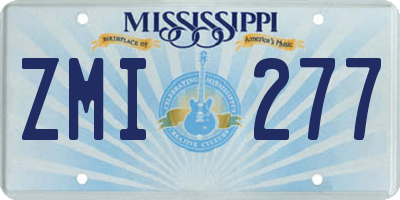 MS license plate ZMI277