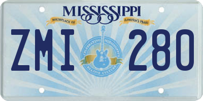 MS license plate ZMI280