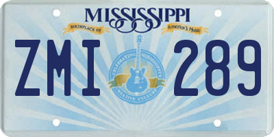 MS license plate ZMI289