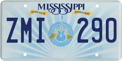 MS license plate ZMI290