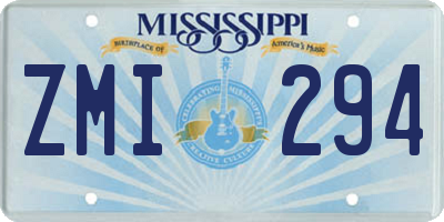 MS license plate ZMI294