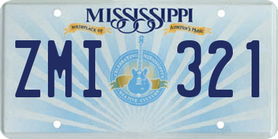 MS license plate ZMI321