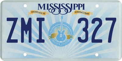 MS license plate ZMI327
