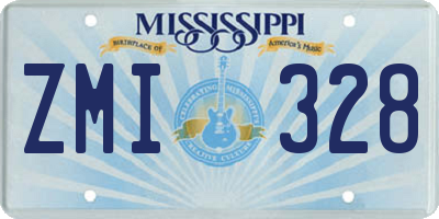 MS license plate ZMI328
