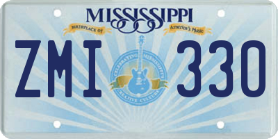 MS license plate ZMI330