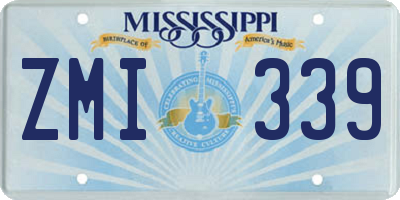 MS license plate ZMI339