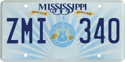 MS license plate ZMI340