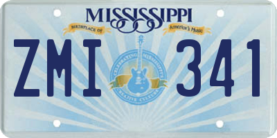 MS license plate ZMI341