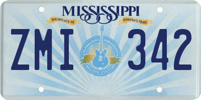MS license plate ZMI342