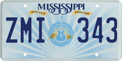 MS license plate ZMI343