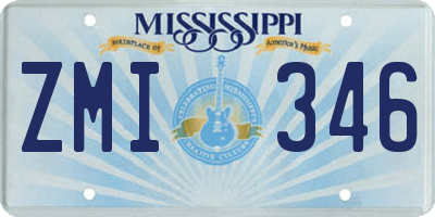 MS license plate ZMI346