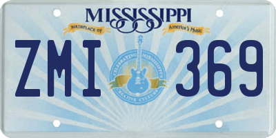MS license plate ZMI369