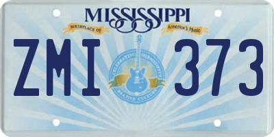 MS license plate ZMI373