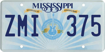 MS license plate ZMI375