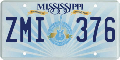 MS license plate ZMI376
