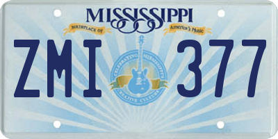 MS license plate ZMI377