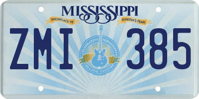 MS license plate ZMI385