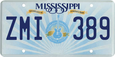 MS license plate ZMI389