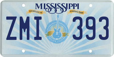 MS license plate ZMI393