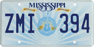 MS license plate ZMI394