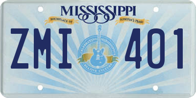MS license plate ZMI401