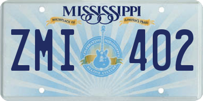 MS license plate ZMI402