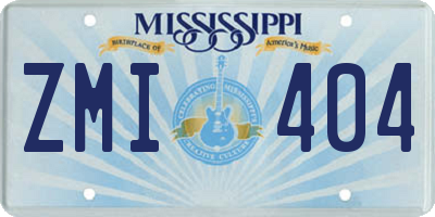 MS license plate ZMI404