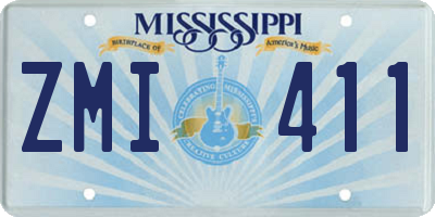 MS license plate ZMI411