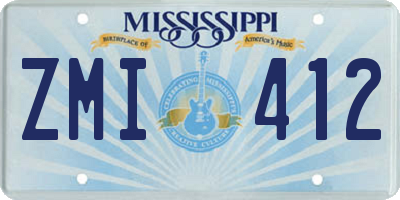 MS license plate ZMI412