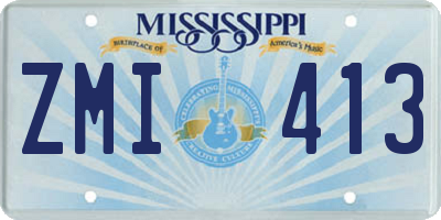 MS license plate ZMI413