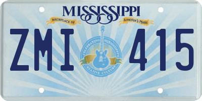 MS license plate ZMI415