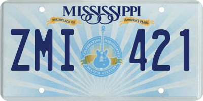 MS license plate ZMI421