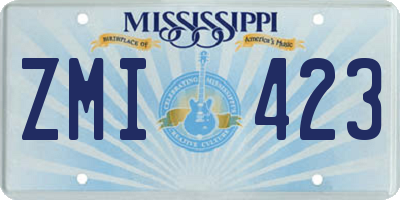 MS license plate ZMI423