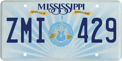 MS license plate ZMI429