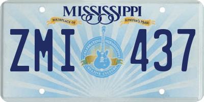 MS license plate ZMI437