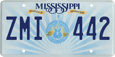 MS license plate ZMI442