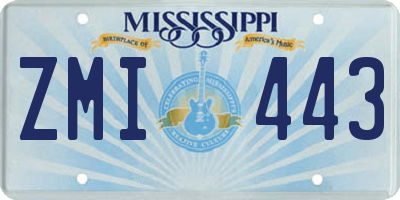 MS license plate ZMI443