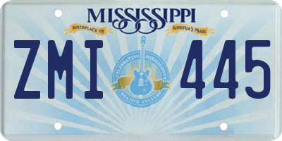 MS license plate ZMI445