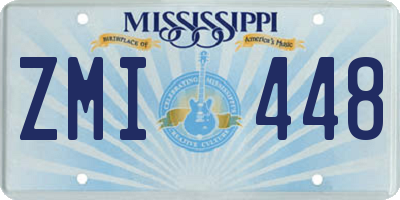 MS license plate ZMI448