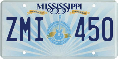 MS license plate ZMI450
